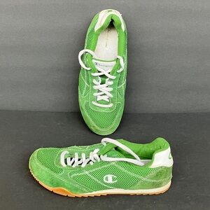 Champion Green Sneakers with White and Tan Details